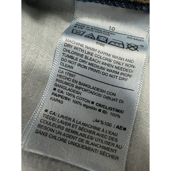 Old Navy Womens High Rise Slouchy Straight Raw Hem Distressed Jeans size 10 - Picture 9 of 14